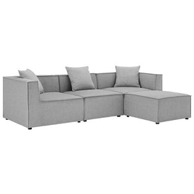 Saybrook Outdoor Patio Upholstered Four-Piece Sectional Sofa