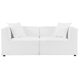 Saybrook Outdoor Patio Upholstered Two-Piece Sectional Sofa Loveseat