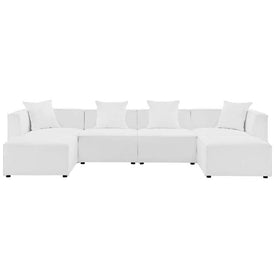 Saybrook Outdoor Patio Upholstered Six-Piece Sectional Sofa
