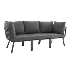 Riverside Three-Piece Outdoor Patio Aluminum Sectional Sofa Set