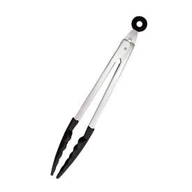 12 " Stainless Steel and Silicone Tongs