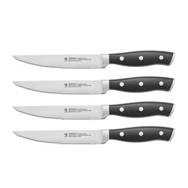 Forged Accent Four-Piece Steak Knife Set - Black