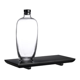 Malt Whiskey Bottle with Wooden Tray Tall