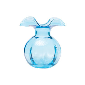 Hibiscus Glass Bud Vase - Aqua