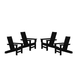 Aria Adirondack Chairs Set of 4 - Black
