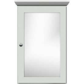 19"W x 27"H x 6.5"D Single Door Surface-Mount Medicine Cabinet Square/Mirror