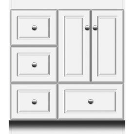 Simplicity Ultraline 30"W x 21"D x 34.5"H Single Bathroom Vanity Cabinet Only with Left Drawers