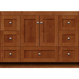 Simplicity Shaker 48"W x 21"D x 34.5"H Single Bathroom Vanity Cabinet Only with Side Drawers