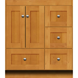 Simplicity Shaker 30"W x 21"D x 34.5"H Single Bathroom Vanity Cabinet Only with Right Drawers