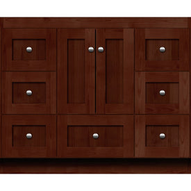 Simplicity Shaker 42"W x 21"D x 34.5"H Single Bathroom Vanity Cabinet Only with Side Drawers
