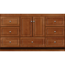 Simplicity Ultraline 60"W x 21"D x 34.5"H Double Bathroom Vanity Cabinet Only with Side Drawers