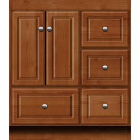 Simplicity Ultraline 30"W x 21"D x 34.5"H Single Bathroom Vanity Cabinet Only with Right Drawers