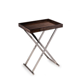 Ashton Lacquered Ebony Wood Tray Table