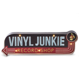 Vinyl Junkie LED Metal Wall Sign