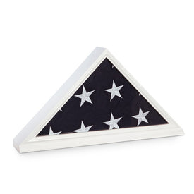 American Hero Solid Oak Flag Display Case for 5' x 9.5' Flag - White Finish
