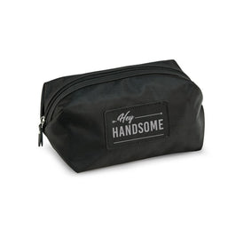 Hey Handsome Nylon Dopp Kit with Gray Accents - Black