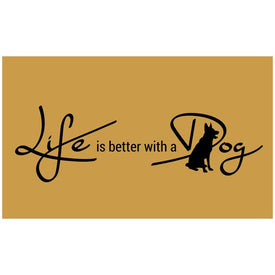Life is Better with a Dog 17" x 29" Doormat