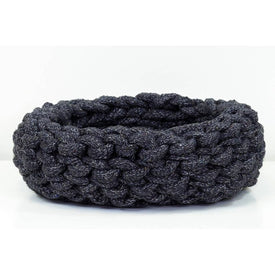 Shero Woven Cotton Rope Cat Bed - Dark Gray