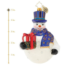 Delivering Frosty Gifts Christmas Ornament