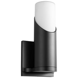 Ellipse Single-Light Wall Sconce with Glass Shade - Black