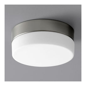 Zuri Single-Light 7.25" LED Flush Mount Ceiling Fixture - Satin Nickel
