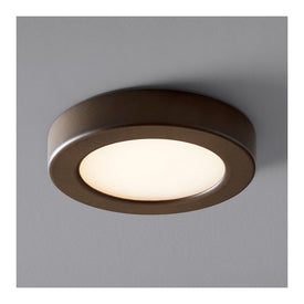 Elite Single-Light 5.5" LED Flush Mount Ceiling Fixture - Oiled Bronze