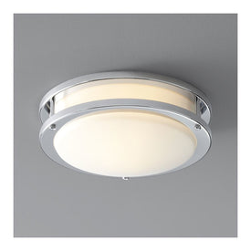 Oracle Single-Light LED 10.5" Flush Mount Ceiling Fixture - Polished Chrome