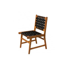 Sava Indoor Outdoor Armless Dining Side Chair - Black