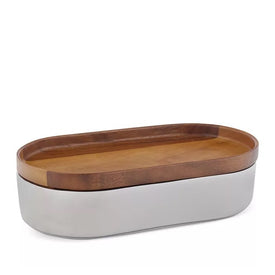 Oblong Nest Bowl with Wood Lid