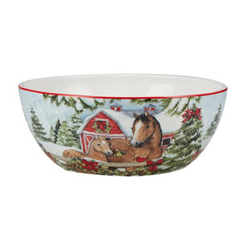 Homestead Christmas 10" x 4" Deep Bowl