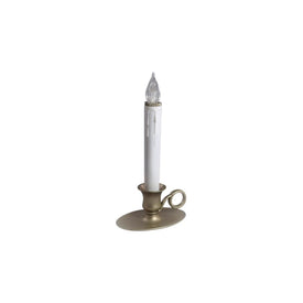 Williamsburg LED Battery-Operated Pewter Window Candles with Sensor Set of 4