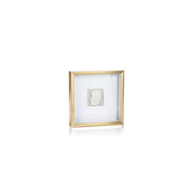 Muzo 16" x 16" Gold Framed Crystal Wall Decor