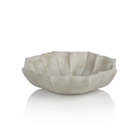 Lotus 11.75" Diameter Marble Decorative Bowl