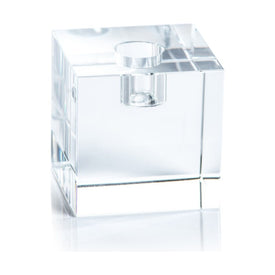 Coco Crystal Glass Taper Candle Holders Set of 2