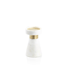 Mannara 6" Tall Marble Pillar Candle Holder