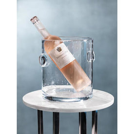 Lagoon 9" Tall Bubbled Glass Ice Bucket