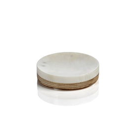 Verdi Marble and Balsa Wood Soap Dish