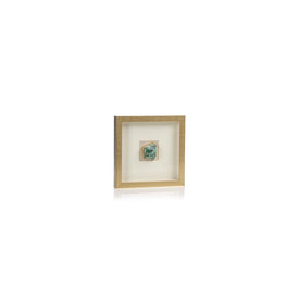 Gold Framed One-Piece Emerald Crystal Wall Decor