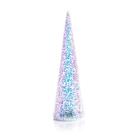 LED White Sequin Trees Set of 2