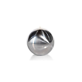 Titanium 3.5" Silver Ball Candles Set of 3