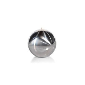 Titanium 4.75" Silver Ball Candles Set of 2