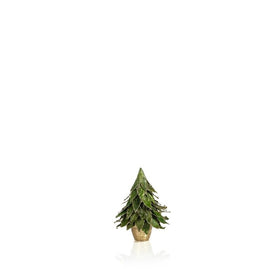 Natural Leaf Christmas Tabletop Trees on Pots Set of 2