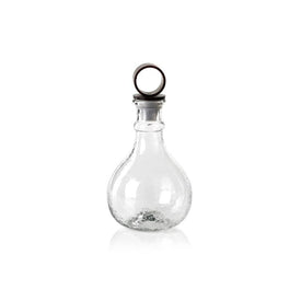 Garan 12.5" Tall Hammered Glass Decanter