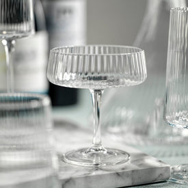 Benin Fluted Textured Martini Glasses Set of 4