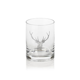 Stag Head Double Old Fashioned Glasses Set of 6