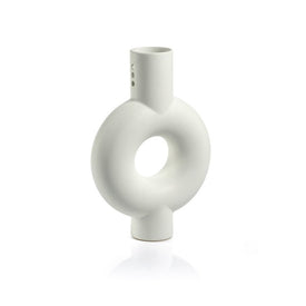 Skara 15.5" Tall White Stoneware Vase