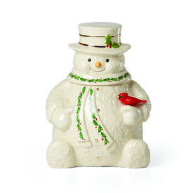 Happy Holly Days Snowman Cookie Jar