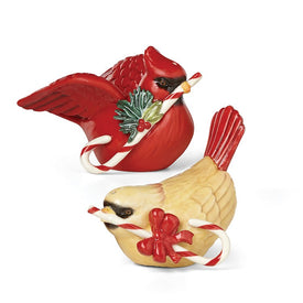 Winter Greetings Bird Salt and Pepper Shaker Set
