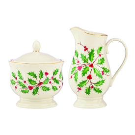 Holiday Sugar and Creamer Set