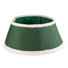 Faux Fur Trimmed Holiday Tree Collar - Green